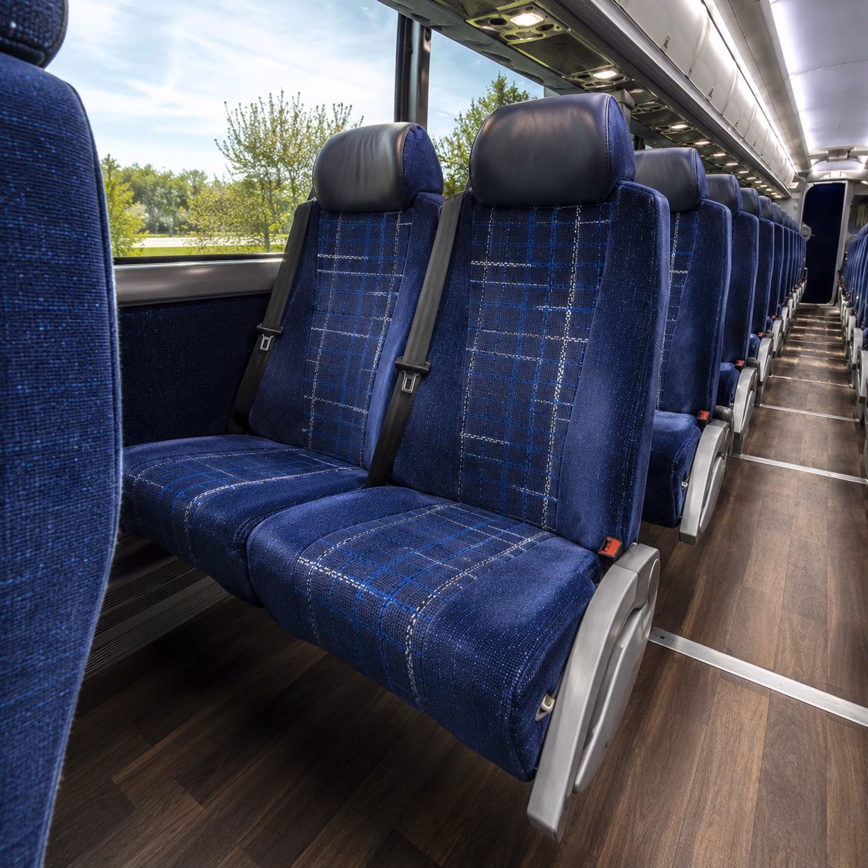 san ramon charter bus rental interior